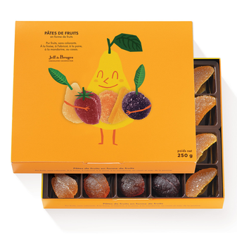 Ballotin Jeff de Bruges contenant 250g de pates de fruits 5 saveurs
