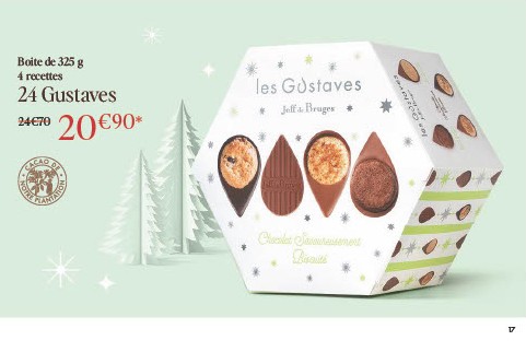 Boite garnie de 325 g net de Gustaves assortis