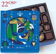 Ballotin Jeff de Bruges contenant 500g de chocolat NOIRS