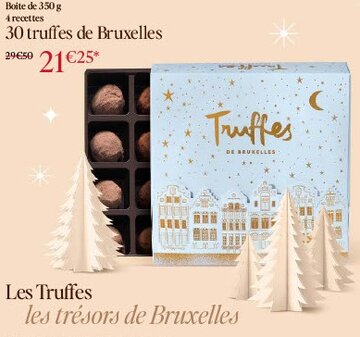 Ballotin Jeff de Bruges contenant 350g de truffes