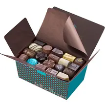 Ballotin Jeff de Bruges classique contenant 375g de chocolats Jeff de Bruges ASSORTIS